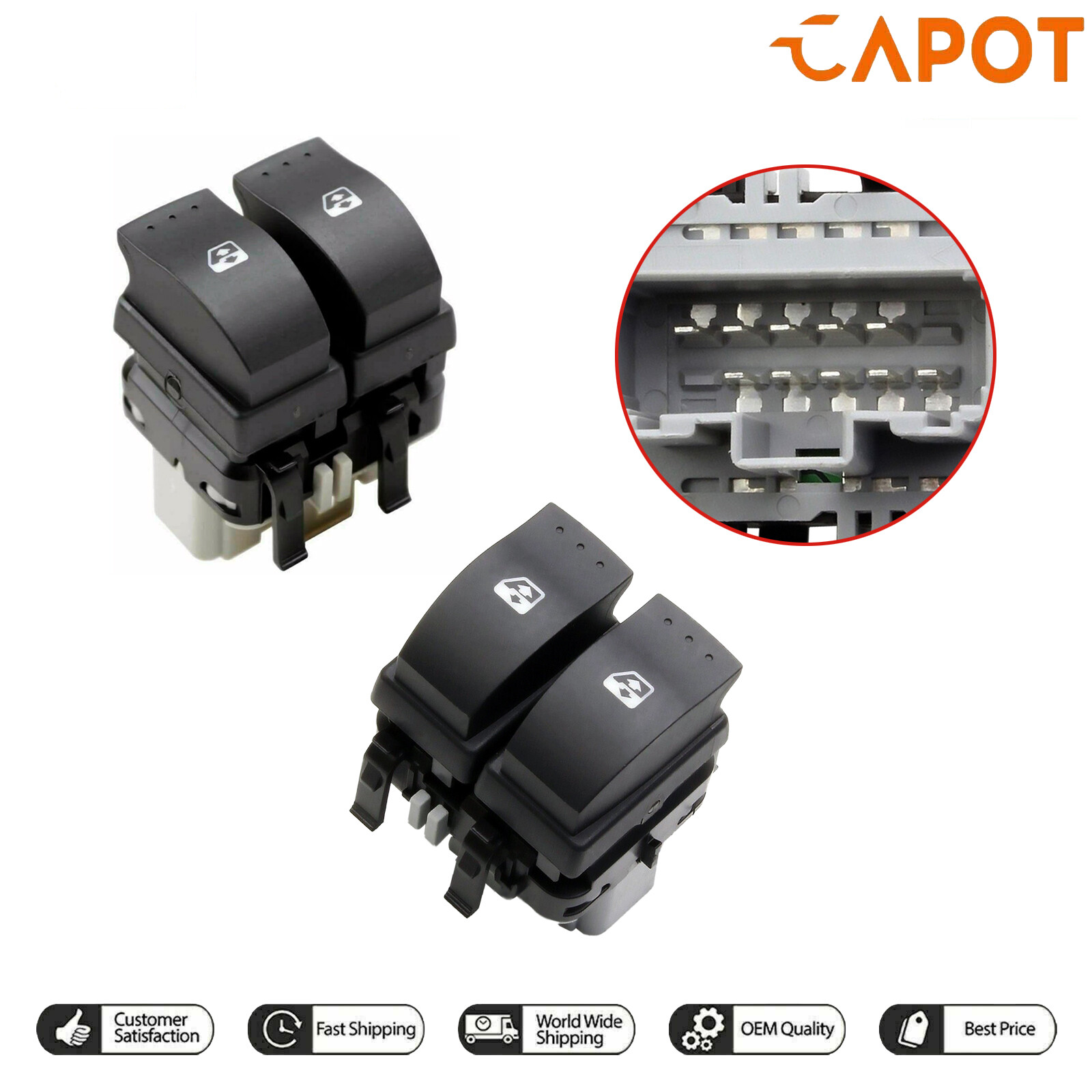 Electric Window Double Switch Driver for Renault Laguna II MK2 8200315042