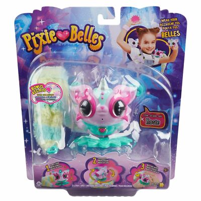 Pixie Belles - Rosie (Pink) - Interactive Electronic Pet with Bonus Tail, New!!