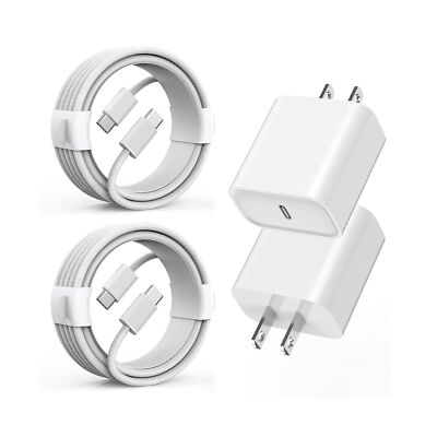 Long Charger for iPhone 15 Charger Fast Charging,20W USB C PD iPad Charger 2-...