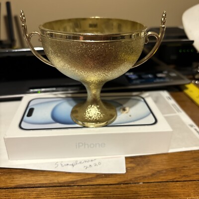 Top Handle Cup 4 1/4 In From Handle Outside 5 In Gold  Textured You Get 1 Trophy