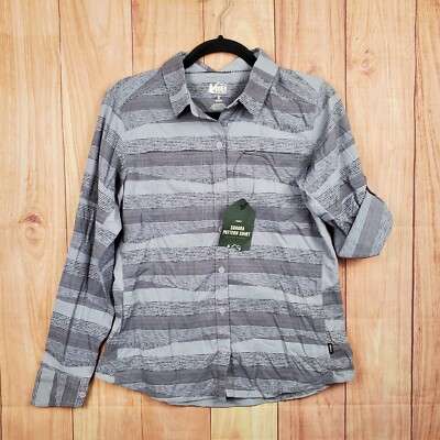 REI Co Op Sahara Shirt Women Sz Small Performance Button Down Roll Tab NWT NEW
