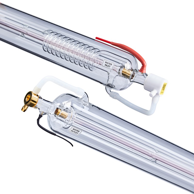 80W CO2 Laser Tube For Laser Engraver Cutter Machine Peak 95W 1250mm 80mm
