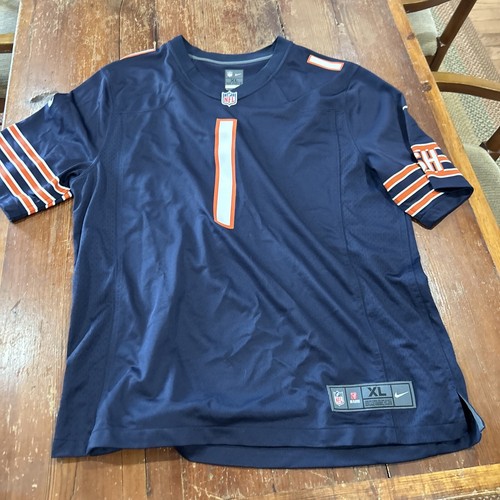 Nike Chicago Bears #1 Justin Fields Jersey Men's XL Navy