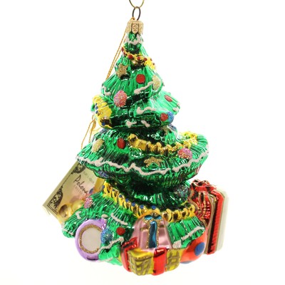 Polonaise Ornaments CHRISTMAS TREE 2 Glass Presents Teddy Bear AP997