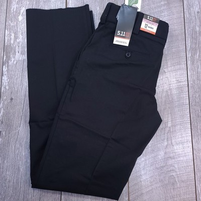 5.11 Tactical Pants Women 12 Black Class A Flex-Tac Wool Twill 64424 Unhemmed