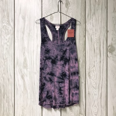 Mossimo Women Raspberry Splash Tie-Dye Stretch Sleeveless Tank Top L