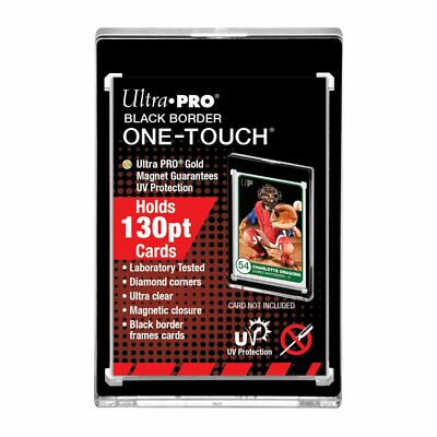 NEW Ultra Pro One-Touch Magnetic Black Border 130pt Card Holder 85917-UV
