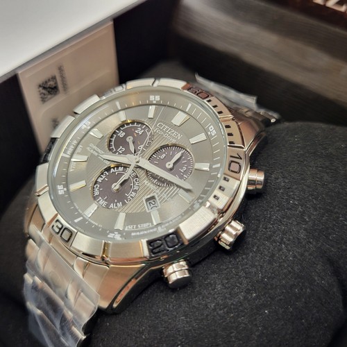 Pre-owned Citizen Eco Drive Brycen Chronograph Stainless Steel Men's Watch