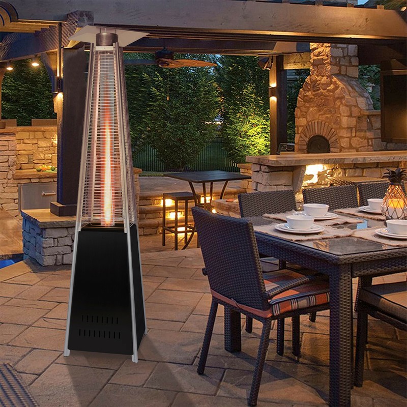 Commercial Outdoor Propane Gas 42,000 BTU Patio Heater With Wheels and Cover