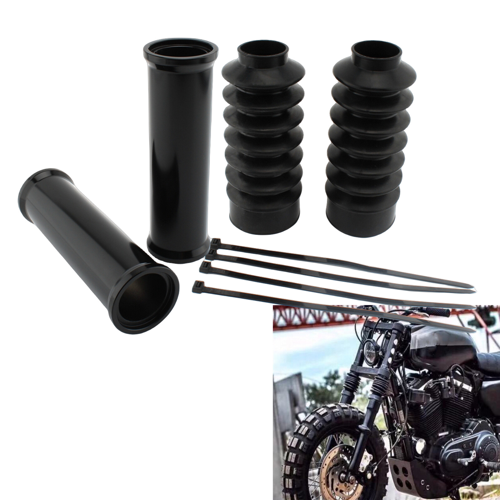 Amazon.com: NEWSMARTS Motorcycle 39mm Fork Covers Front