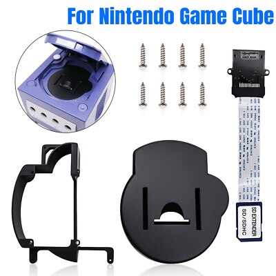 3D Printed Tray Mount w/ SD Extension Cable for Nintendo GameCube GC Loader Mod