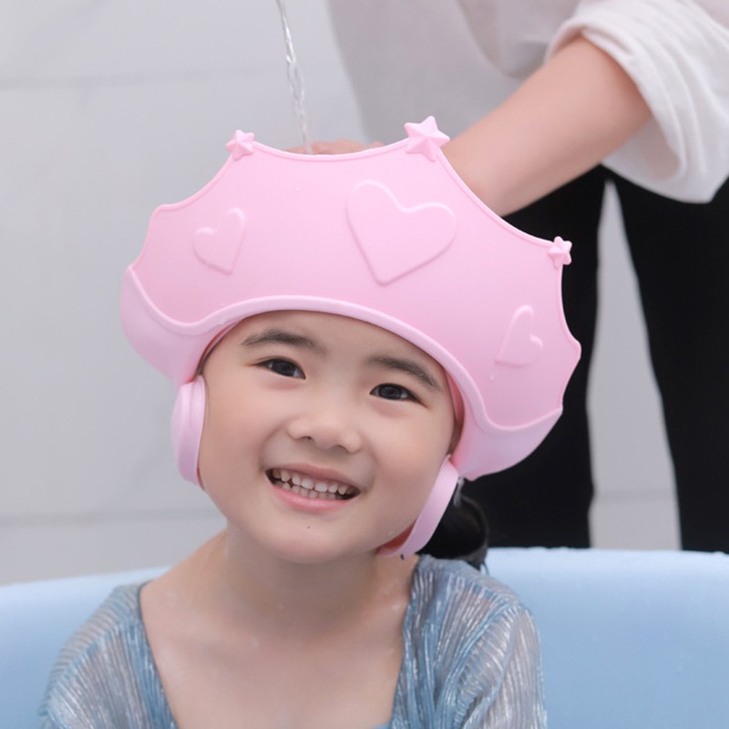 Baby Adjustable Shower Cap Hair Wash Hat Baby Children Kids Shampoo Shield Bath