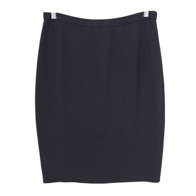 ST JOHN Collection Black Santana Knit Classic Skirt Size 12