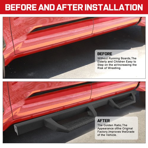 BHZ Running Board For 24-25 Toyota Tacoma Double/Crew Cab Nerf Bar BLK Side Step