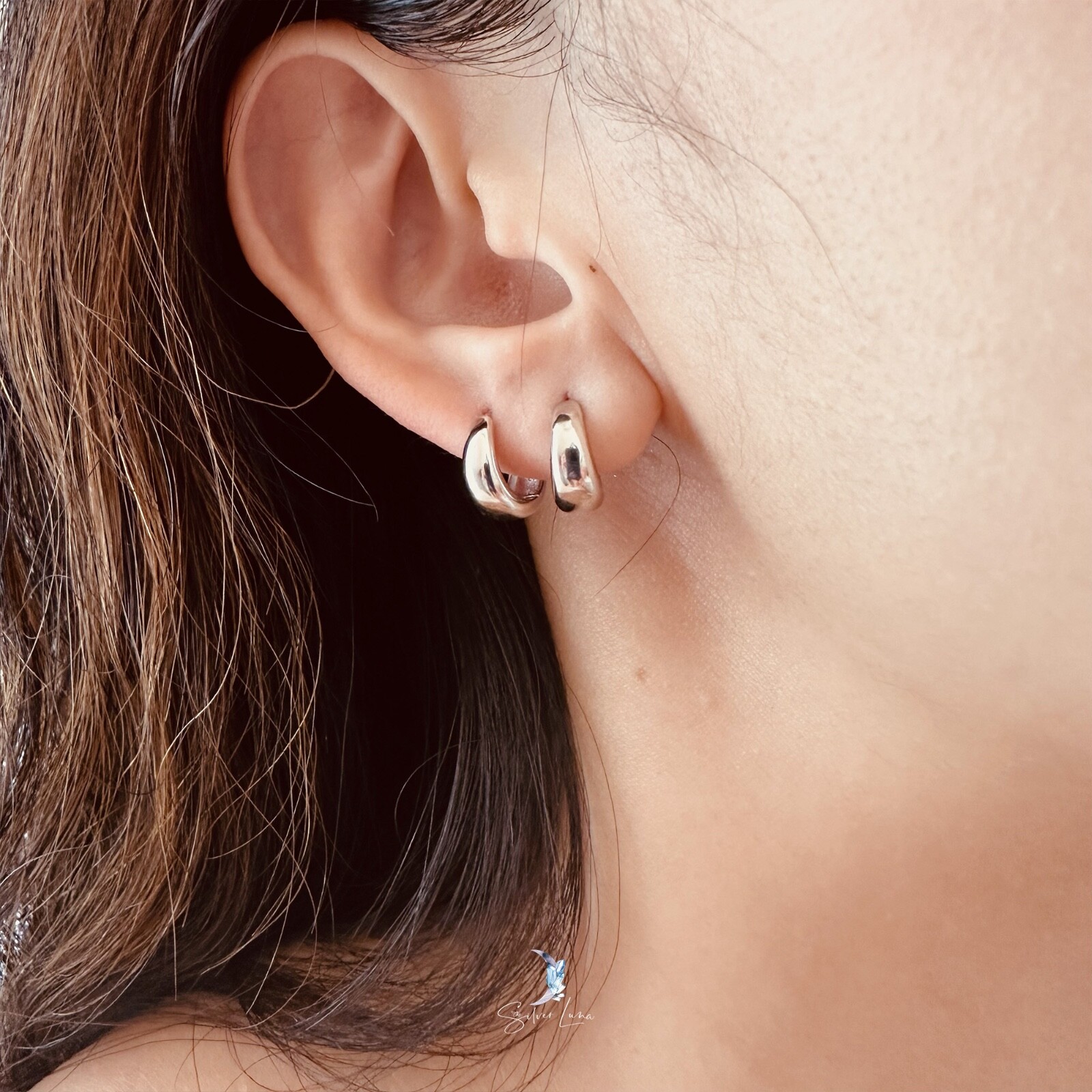 送料関税込【King Ice】.925 Sterling Silver Hoop ピアス(3色) 送料関税込【King Ice】.925 Sterling Silver Hoop ピアス(3色)
