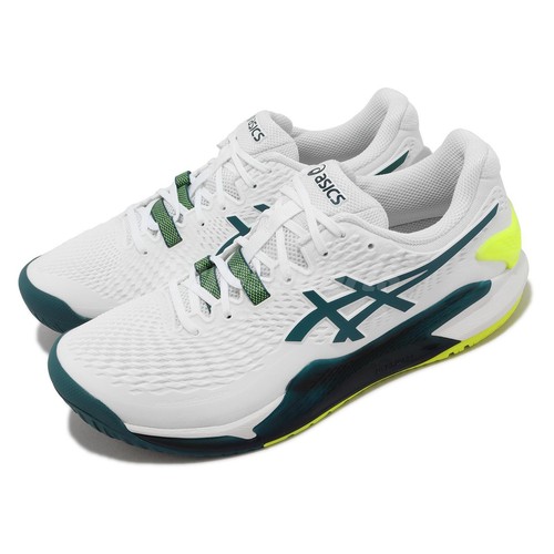 

Asics GEL-Resolution 9 2E Wide US Open White Restful Teal Tennis 1041A376-101, Белый, Gel-resolution 9 2e Wide