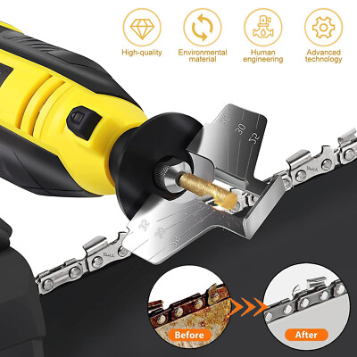 24PCS 5/32" 7/32" Diamond Chainsaw Sharpener Burr Grinding Stone File 1/8" Shank