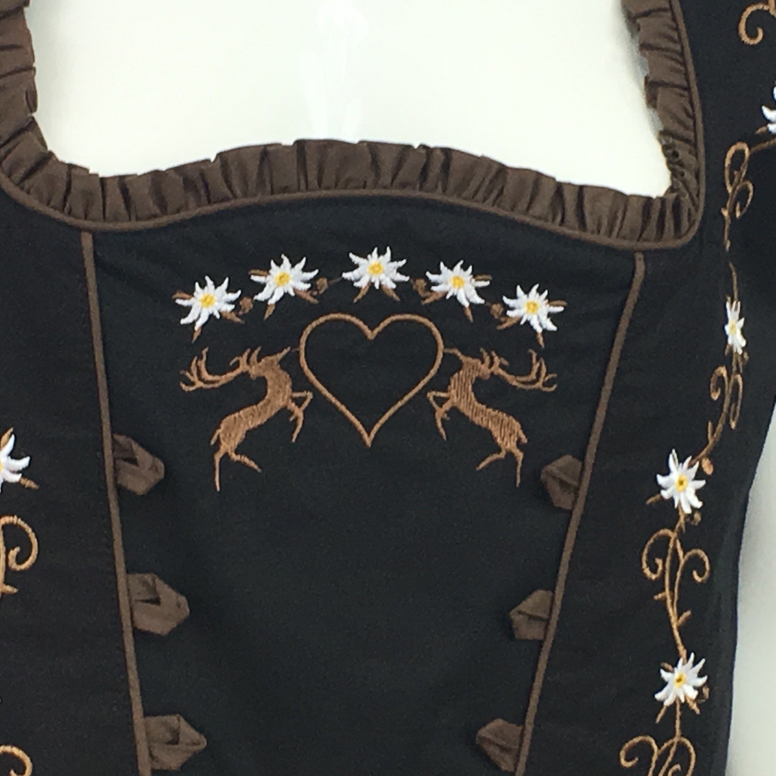 Trachtenmode Dirndl Dress Authentic Bavarian Plaid Floral Alpenmarchen Halloween