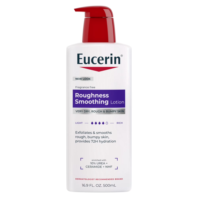 Roughness Relief Body Lotion, Fragrance Free, 16.9 Fl Oz Bottle