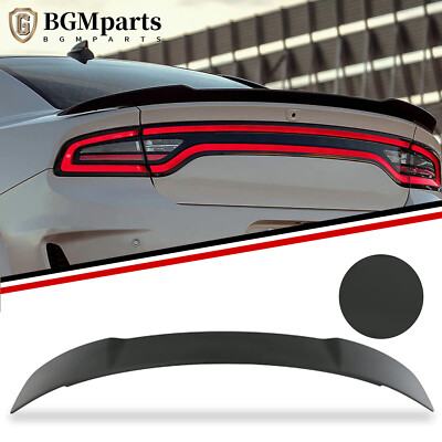 For 2011-2022 Dodge Charger Rear Trunk Spoiler Wing Hellcat Style Matte Black