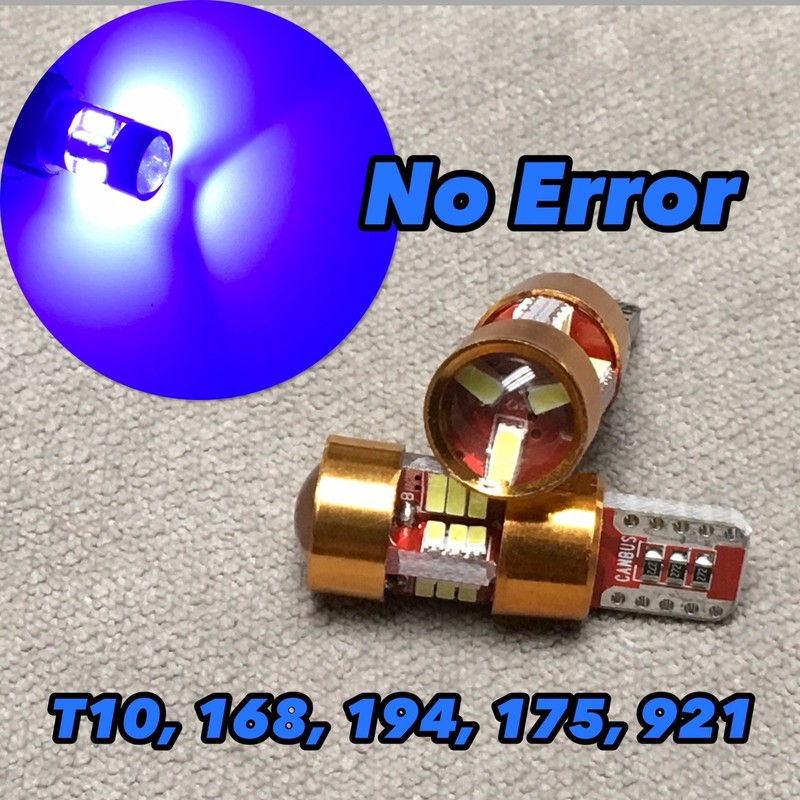 PARKING LIGHT T10 LED BLUE bulb No Canbus Error w5w 168 194 27SMD Fits Toy L