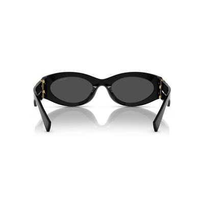 Pre-owned Miu Miu Sunglasses Mu 11ws 1ab5s0 Black Gold Dark Grey Lens Women Authentic In Gray