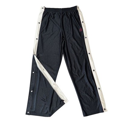 Vintage Snap Side Track Pants Men’s XL Black Tearaway Warm Up Streetwear 90s USA