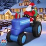 DearSun 5.5FT H Christmas Inflatable Santa Claus Drive Tractor with Build-in LED Lights, Blow up Christmas Inflatable Outdoor Decorations Large Party Yard Decoration