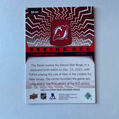 2023 Upper Deck Extended #SR-64 Tyler Toffoli Seeing Red Silver Spectrum