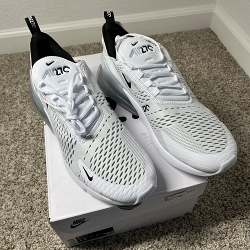 Nike Air Max 270 White Black AH8050 100 Men's Size 9 NEW No