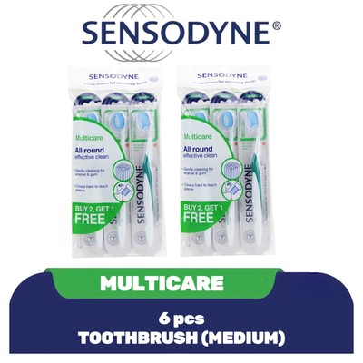 【6 Units VALUE PACK】SENSODYNE Toothbrush Sensitivity&Gum - 【MULTICARE】 -【Medium】
