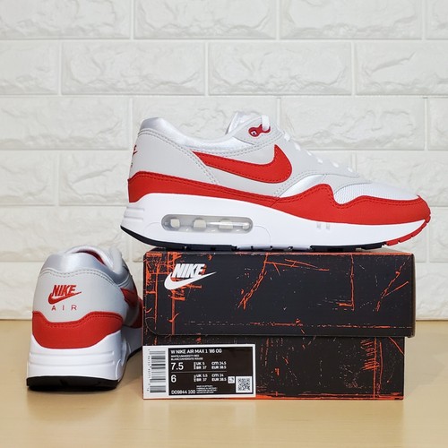 Nike Air Max 1 '86 Big Bubble Red Womens Sz 7.5 White