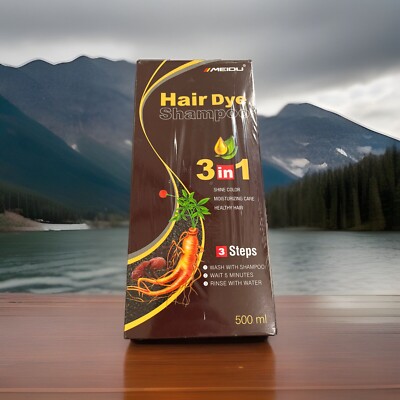 Meidu Shampoo Hair Dye - Dark Burgandy C-3 Covers Grey Hair 04/2026 New Sealed!!