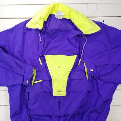 Vuarnet France Pull Over Windbreaker Adult Medium Purple Lightweight Jacket