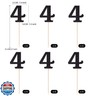 Gexolenu 24 PCS Black Double-sided 4th Birthday Cupcake Toppers, Glitter Age FOUR Cake Picks Decor, Fourth Happy Birthday Party Decorations Baby Shower Anniversary Party Supplies