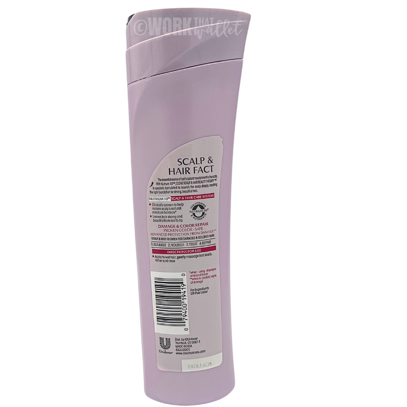 [1] Clear Scalp & Hair Beauty Therapy - Damage & Color Repair Shampoo 12.9 Oz
