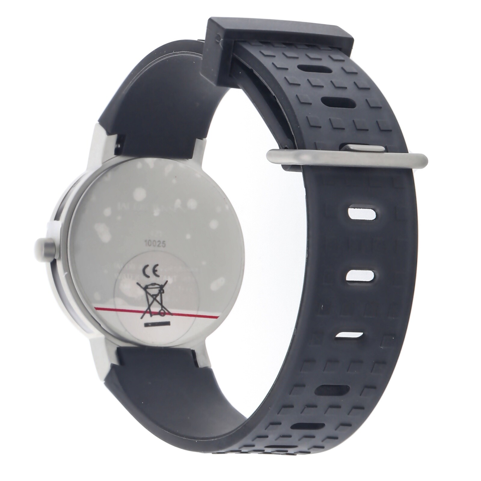 Pre-owned Jacob Jensen Design Jacob Jensen Clear Series 421 Gray Dial Titanium Black Rubber Women's Watch