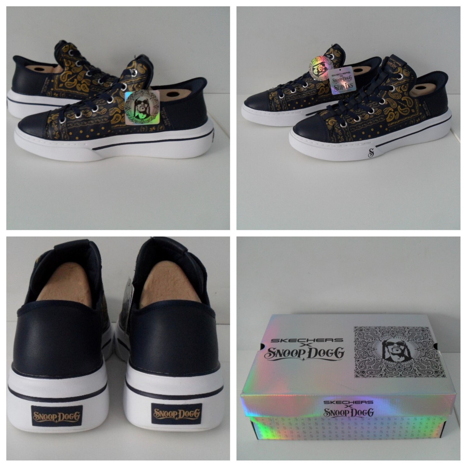 Skechers x Snoop Doggコラボ Premium Leather One スニーカー Skechers x Snoop Dogg Premium Leather Slip-ins Snoop One