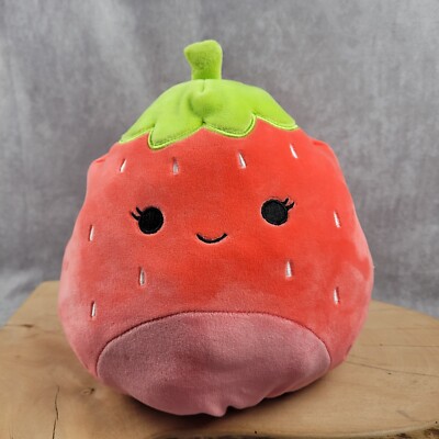 Squishmallow FLIP A MALLOW 8'' Scarlett Strawberry & Amelie Strawberry Milk Clean
