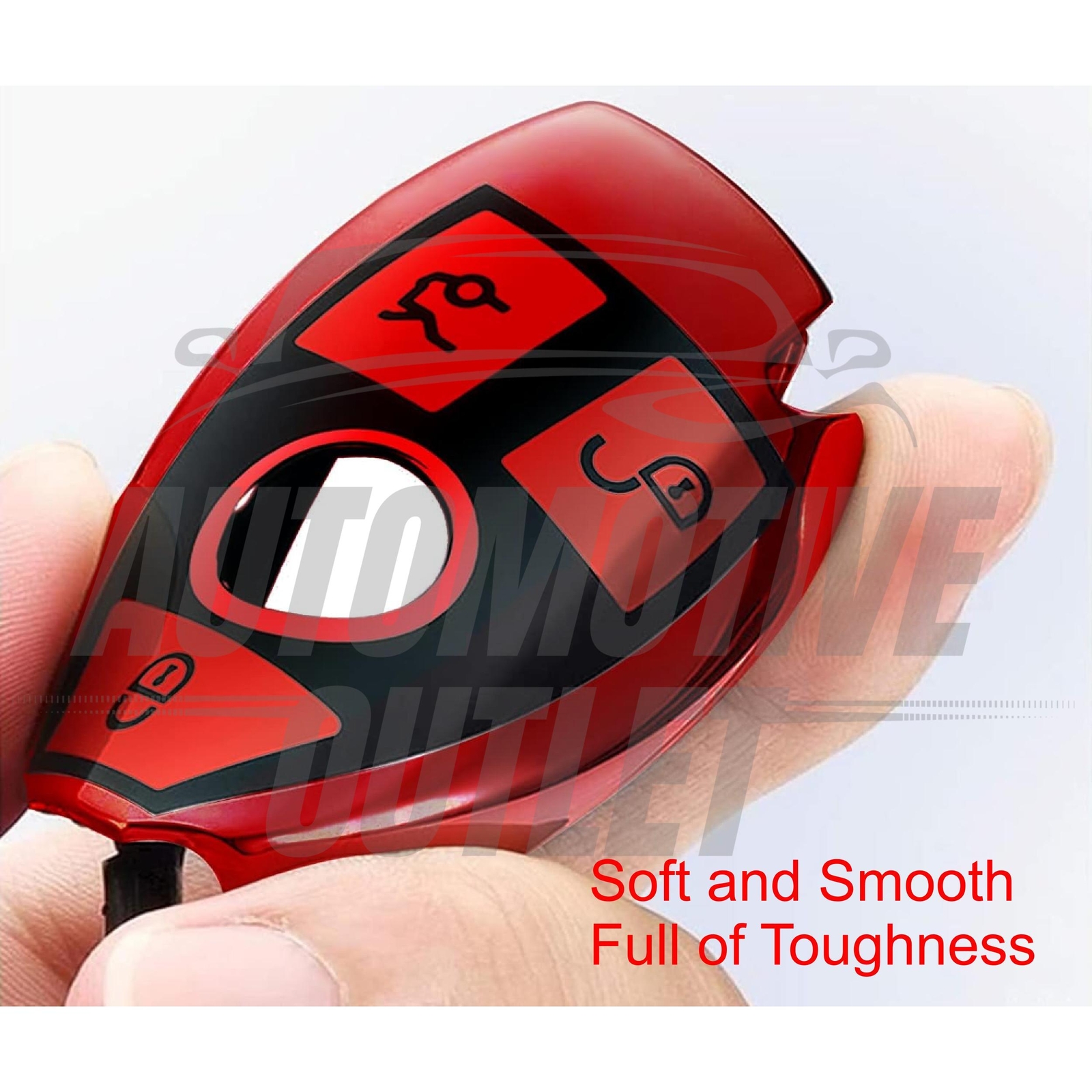 AMG REMOTE FOB KEY COVER CASE FOR MERCEDES A C E S SL CLK SLK ML CLASS, RED 3