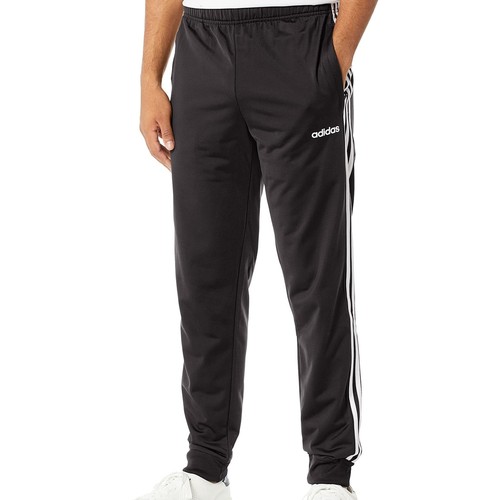 

[DQ3090] Мужские зауженные трикотажные джоггеры Adidas Essentials с 3 полосками, Черный