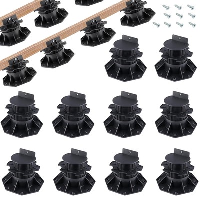 Deck Blocks, Adjustable Deck Support Pedestal Paver, Deck Foundation Base Dec...