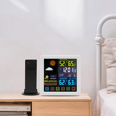 Digital Weather Station Indoor Outdoor Wireless Temperature Humidity Monitor LCD