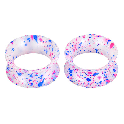 2pcs Thin Silicone Ear Skin Ear Tunnels Plugs Gauges Earskin Earlets Flesh Gauge