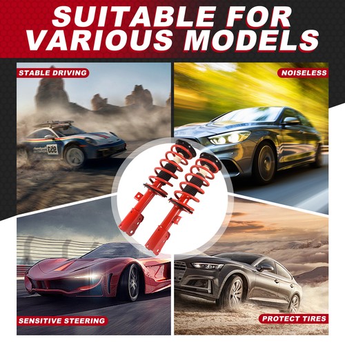 Pair Front Struts w/ Coil Springs for Chevy Equinox GMC Terrain Saturn Vue