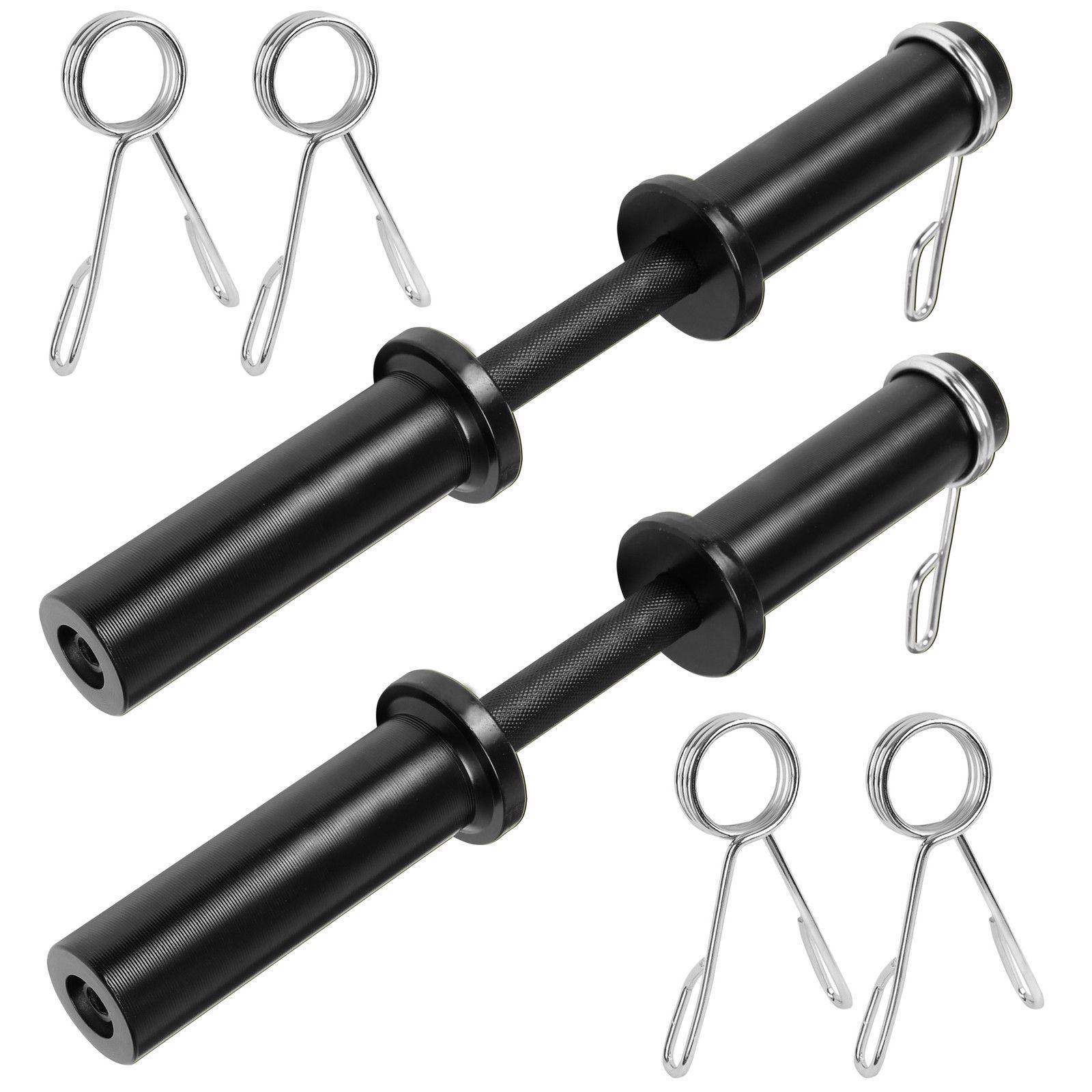 2" Olympic Dumbbell Barbell Bars Pair Weight Lifting Bodybuilding Spring Collars eBay