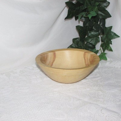SIGNED HAND TURNED WOOD BOWL 7 1/4