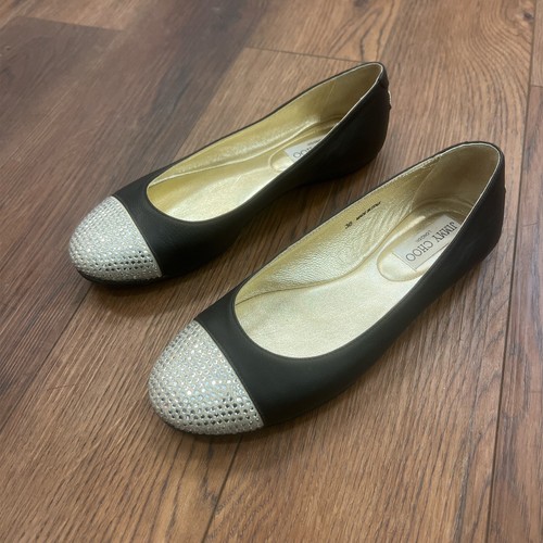 靴 JIMMY CHOO CHERI FLAT 36 1/2 BLACK JIMMY CHOO CHERI FLAT 36 1/2 BLACK