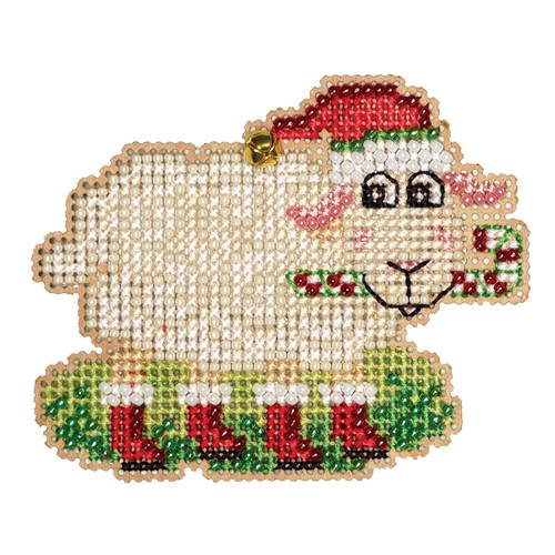 Sweet Sheep Cross Stitch Ornament Kit Mill Hill 2023 Winter Holiday