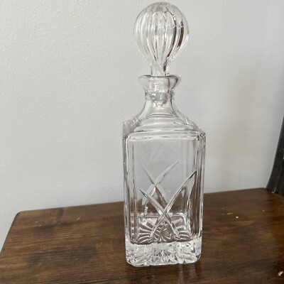 Beautiful 11 1/2 Inch Clear Crystal Decanter